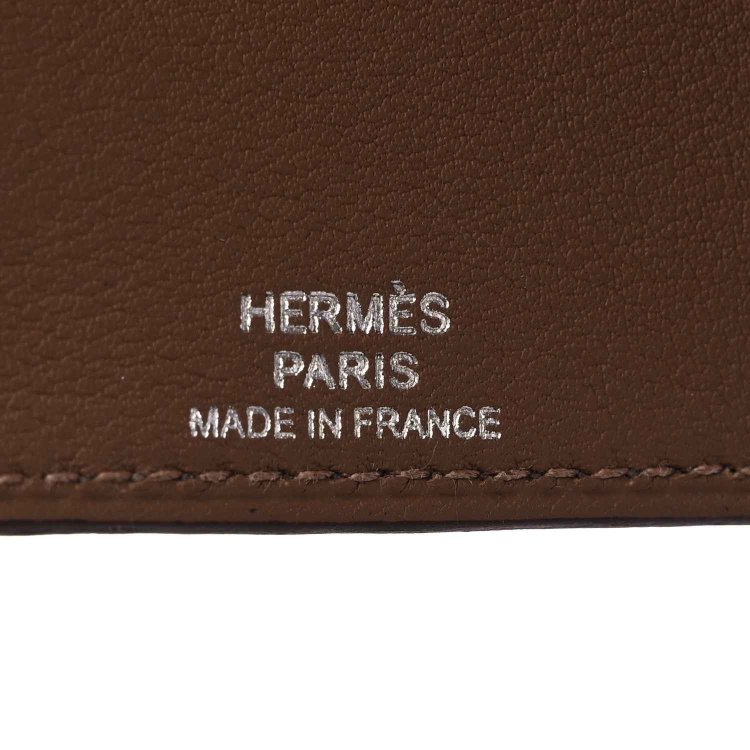 Hermes Togo Swift Verso Ulysse Nano Bag Charm Etoupe Alezan 4 of 5