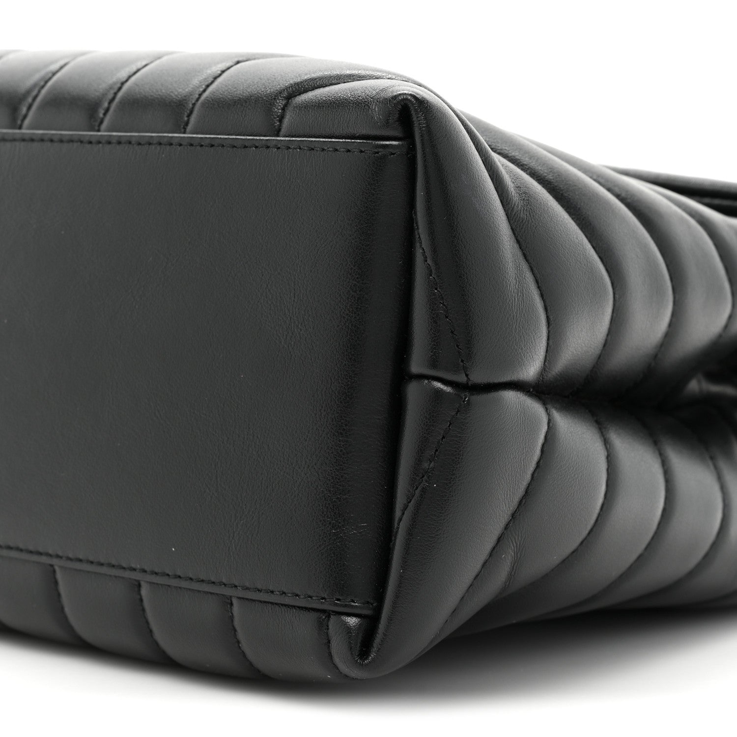 Saint Laurent Calfskin Y Quilted Monogram Medium Loulou Chain Satchel Black 9 of 13