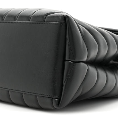 Saint Laurent Calfskin Y Quilted Monogram Medium Loulou Chain Satchel Black 9 of 13