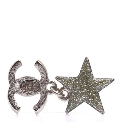 Chanel Crystal CC Starfall Drop Earrings Silver 5 of 5