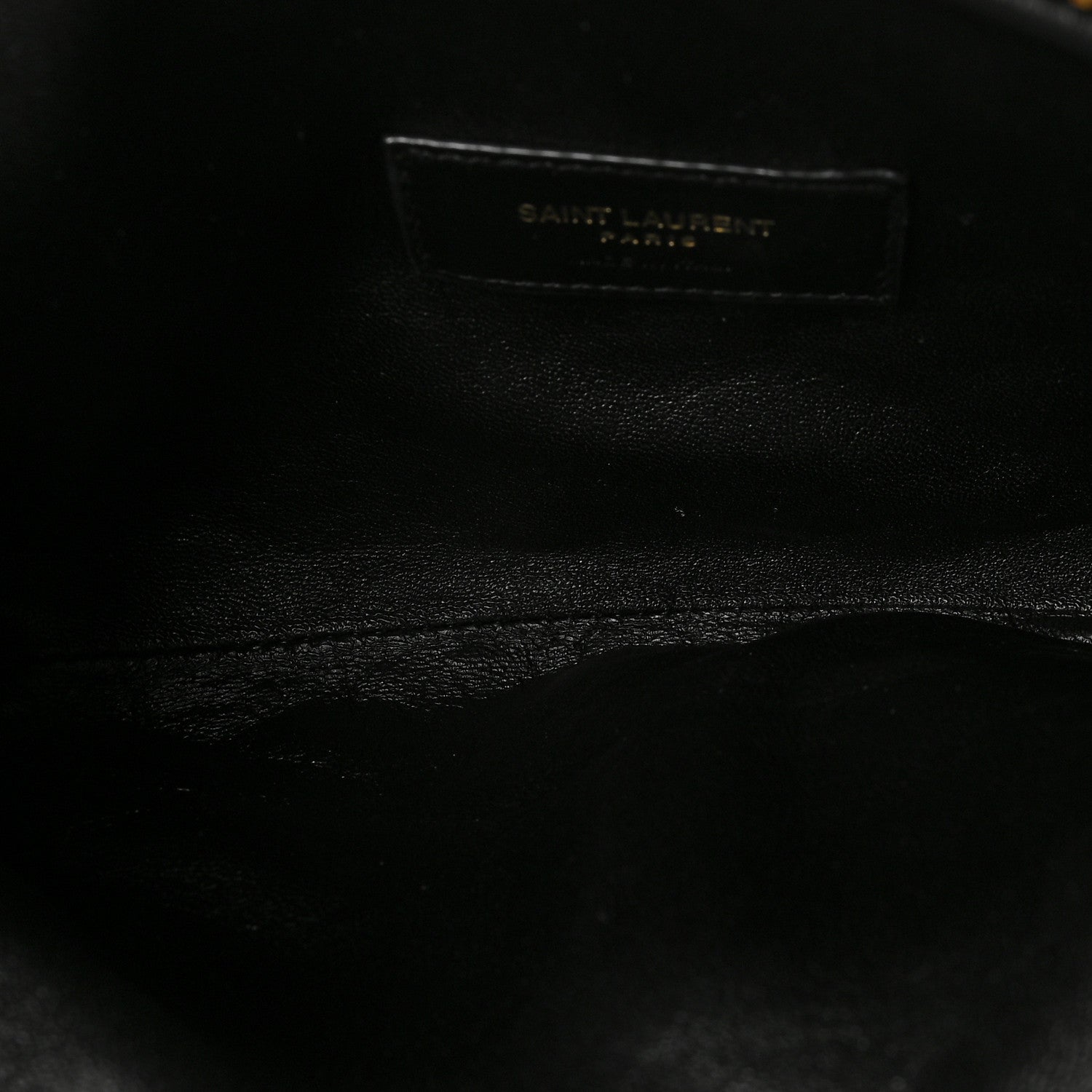 Saint Laurent Lambskin Quilted Gaby Zipped Pouch Black 5 of 8