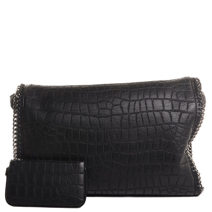 Stella McCartney Embossed Croc Faux Leather Large Falabella Black 1 of 13