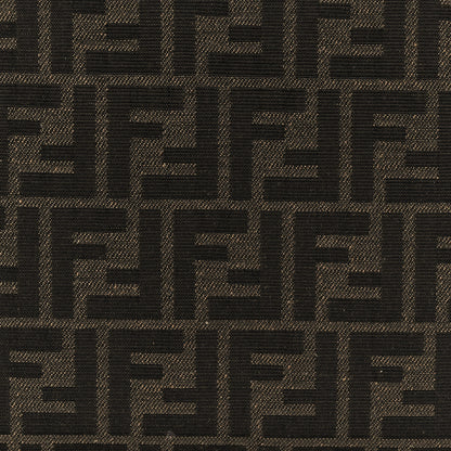 Fendi Vitello King Jacquard FF 1974 Medium Flat Pouch Tobacco Moro Sand 9 of 9