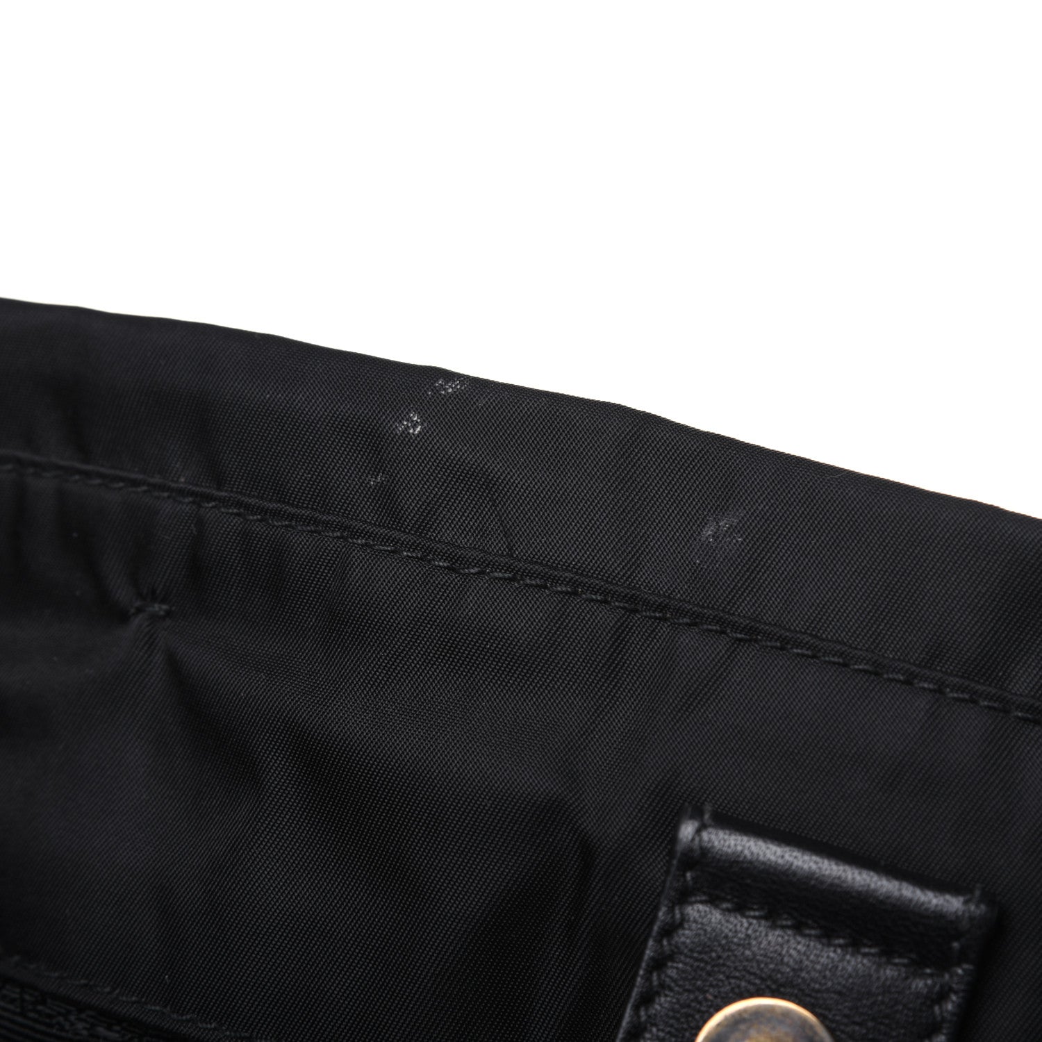 Prada Tessuto Nylon Soft Calf Tote Black 15 of 53