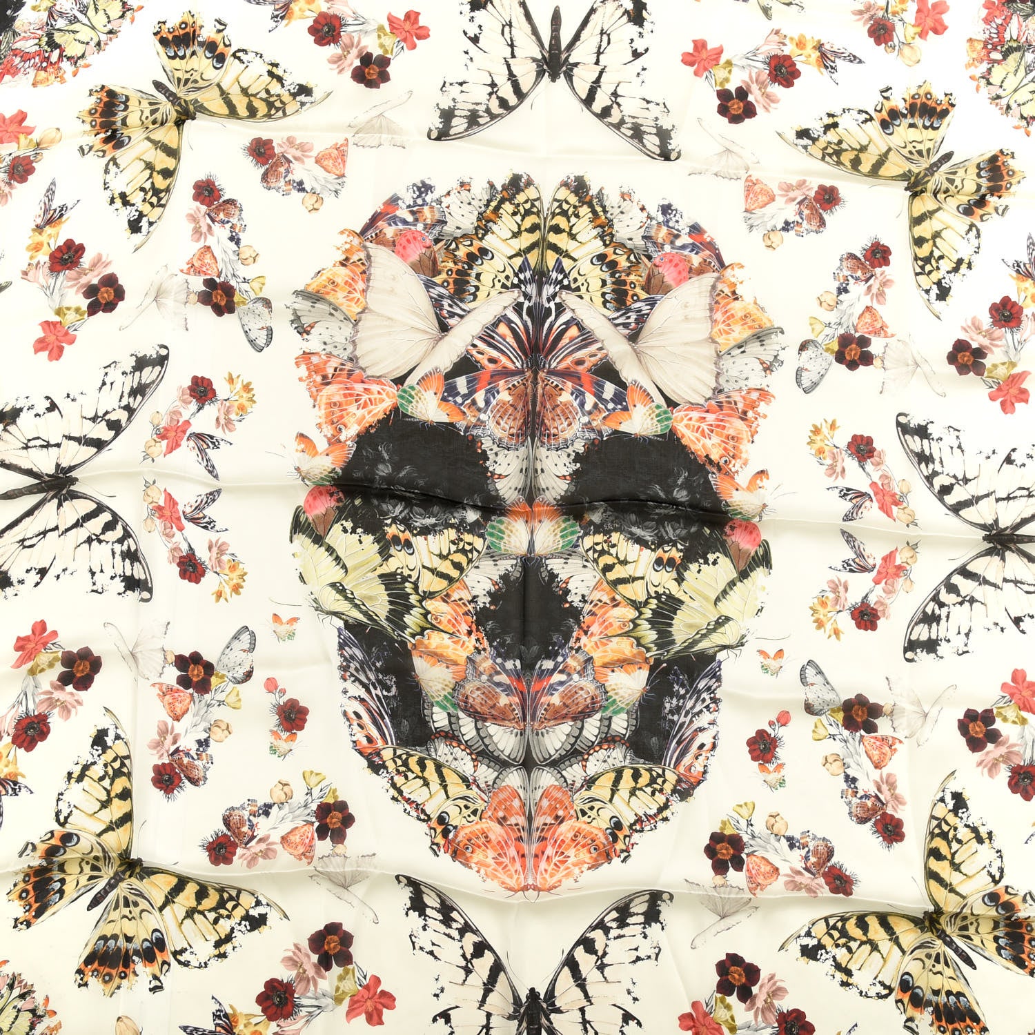 Alexander McQueen Silk Botanical Paisley Shawl Ivory 2 of 3