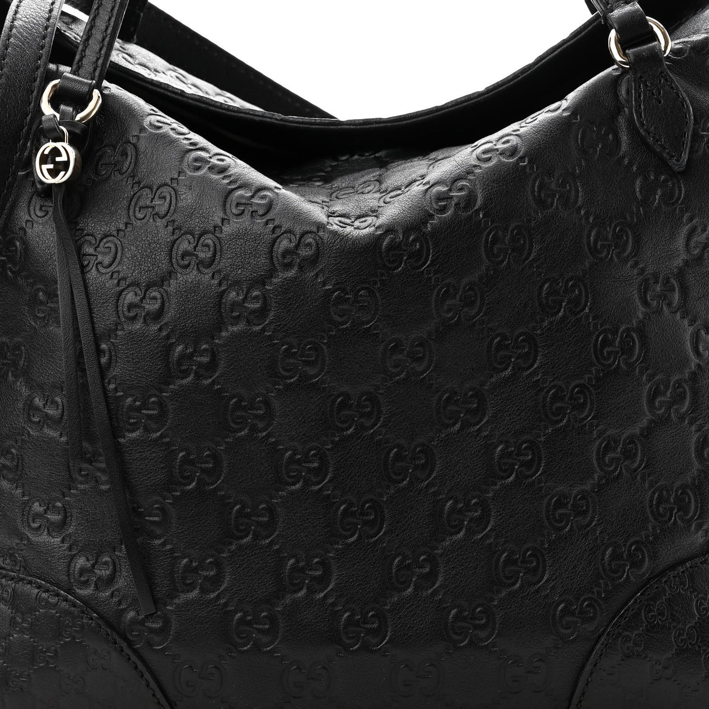 Guccissima Medium Bree Foldover Tote Black