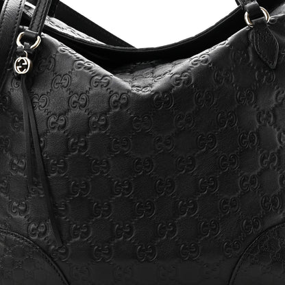 Gucci Guccissima Medium Bree Foldover Tote Black 8 of 11