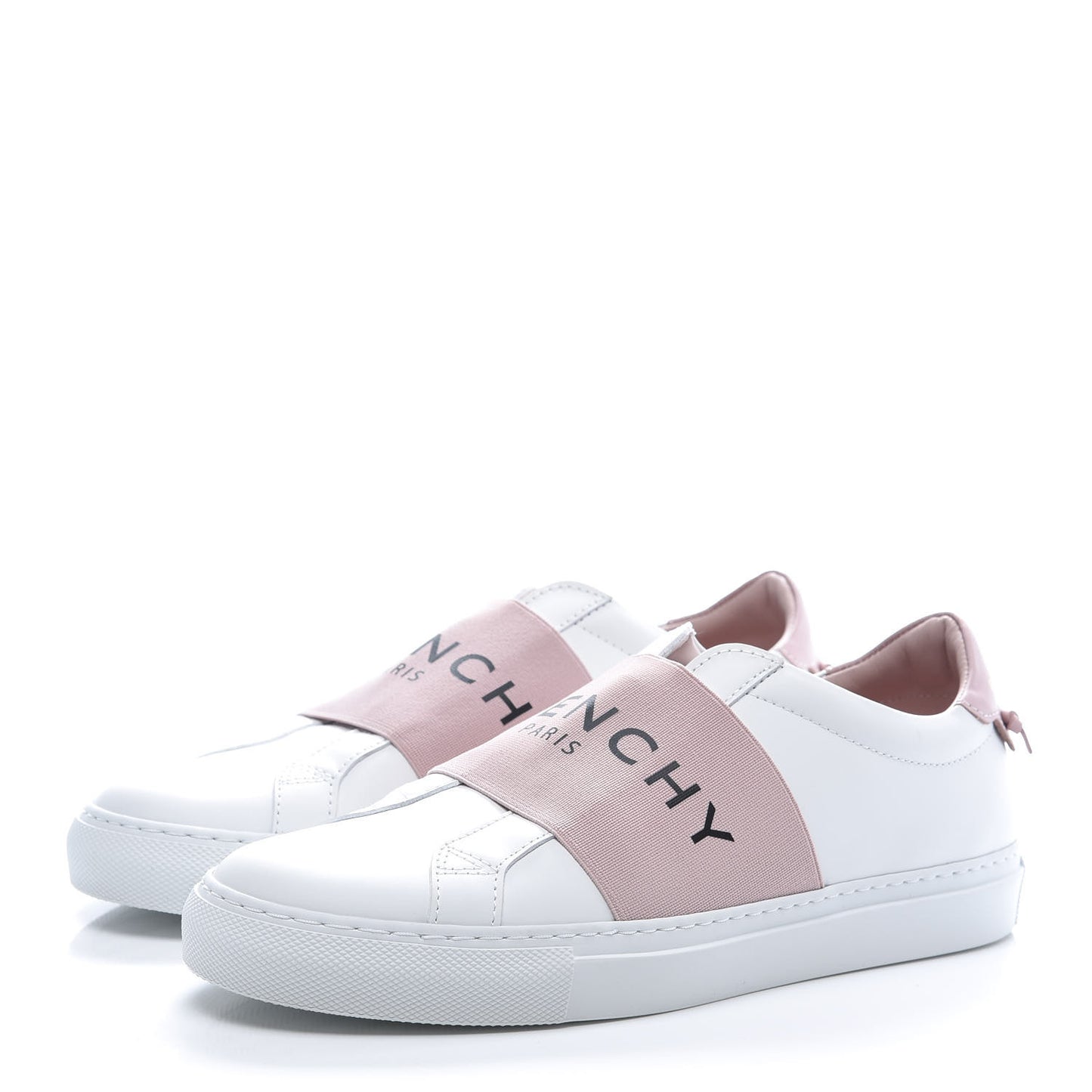 Calfskin Band Logo Womens Urban Street Sneakers 38 Rose Clair