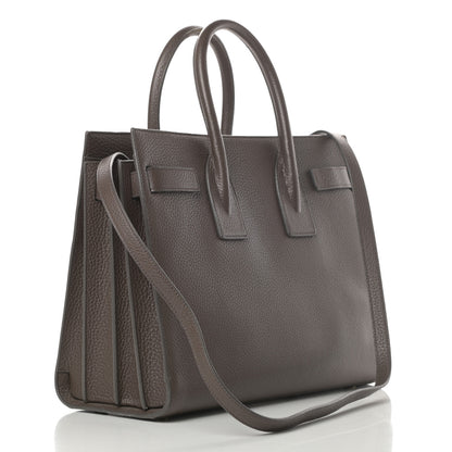 Saint Laurent Grained Calfskin Small Sac De Jour Earth 3 of 18