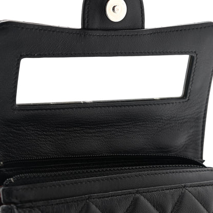 Chanel Lambskin Quilted Flap Cosmetic Case Black 8 of 8