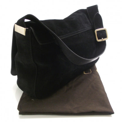 Gucci Suede G Square Medium Shoulder Bag Black 3 of 9