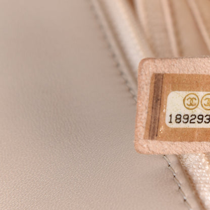 Chanel Raffia Sequin Small Single Flap Beige Gold 6 of 9