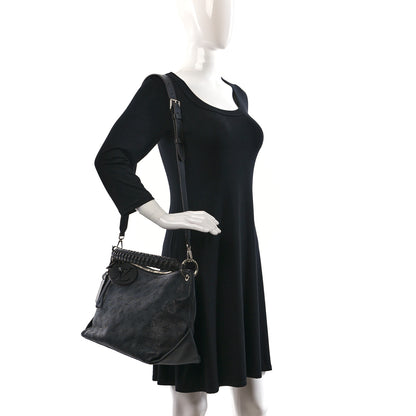 Louis Vuitton Mahina Beaubourg Hobo MM Black 2 of 9