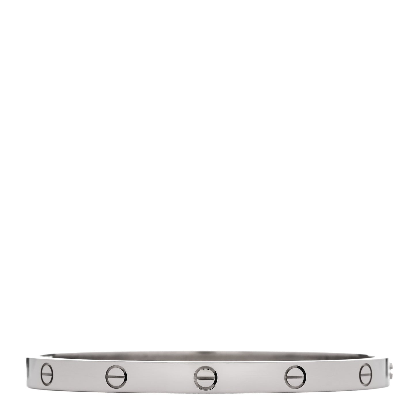 18K White Gold Medium LOVE Bracelet 16