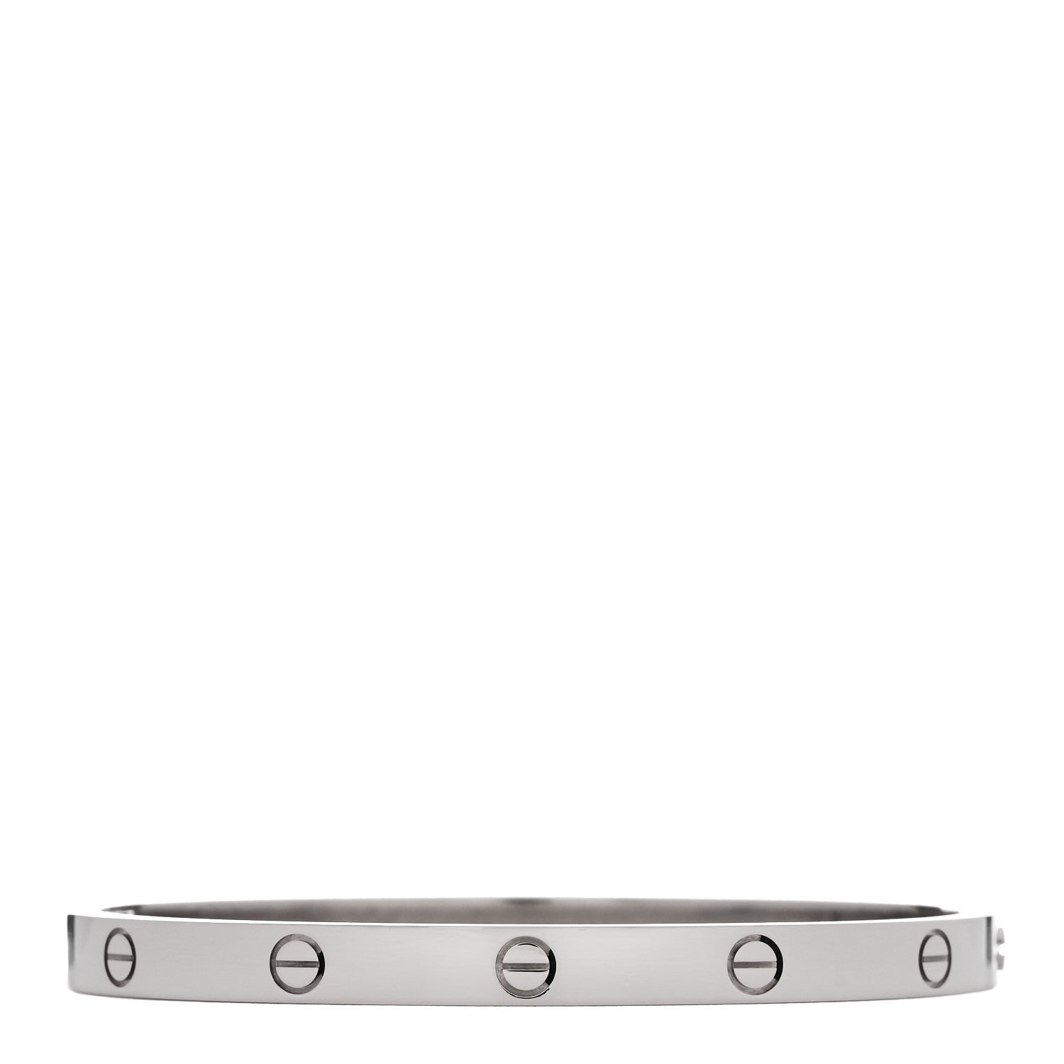 Cartier 18K White Gold Medium LOVE Bracelet 16 1 of 8
