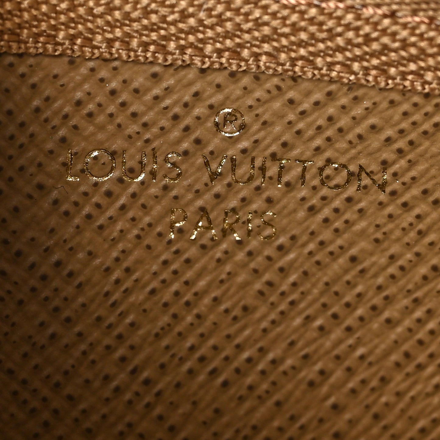 Metallic Monogram LV Garden Key Pouch Gold
