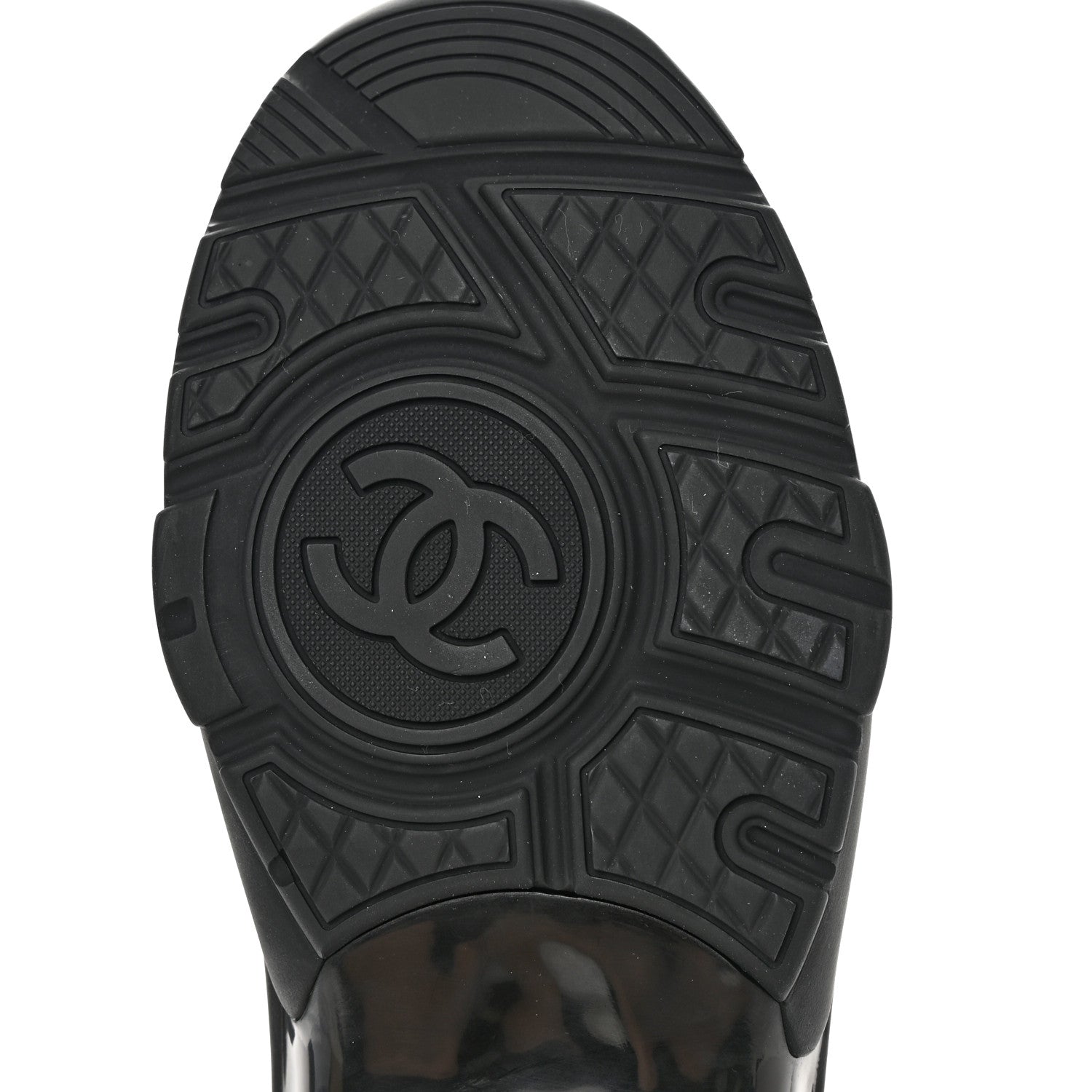 Chanel Fabric Calfskin Suede Mens CC Uniform Sneakers 41 Black 7 of 10
