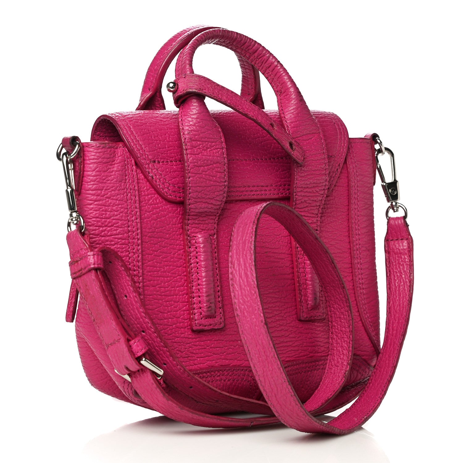 3.1 Phillip Lim Textured Calfskin Mini Pashli Satchel Fuschia 3 of 34