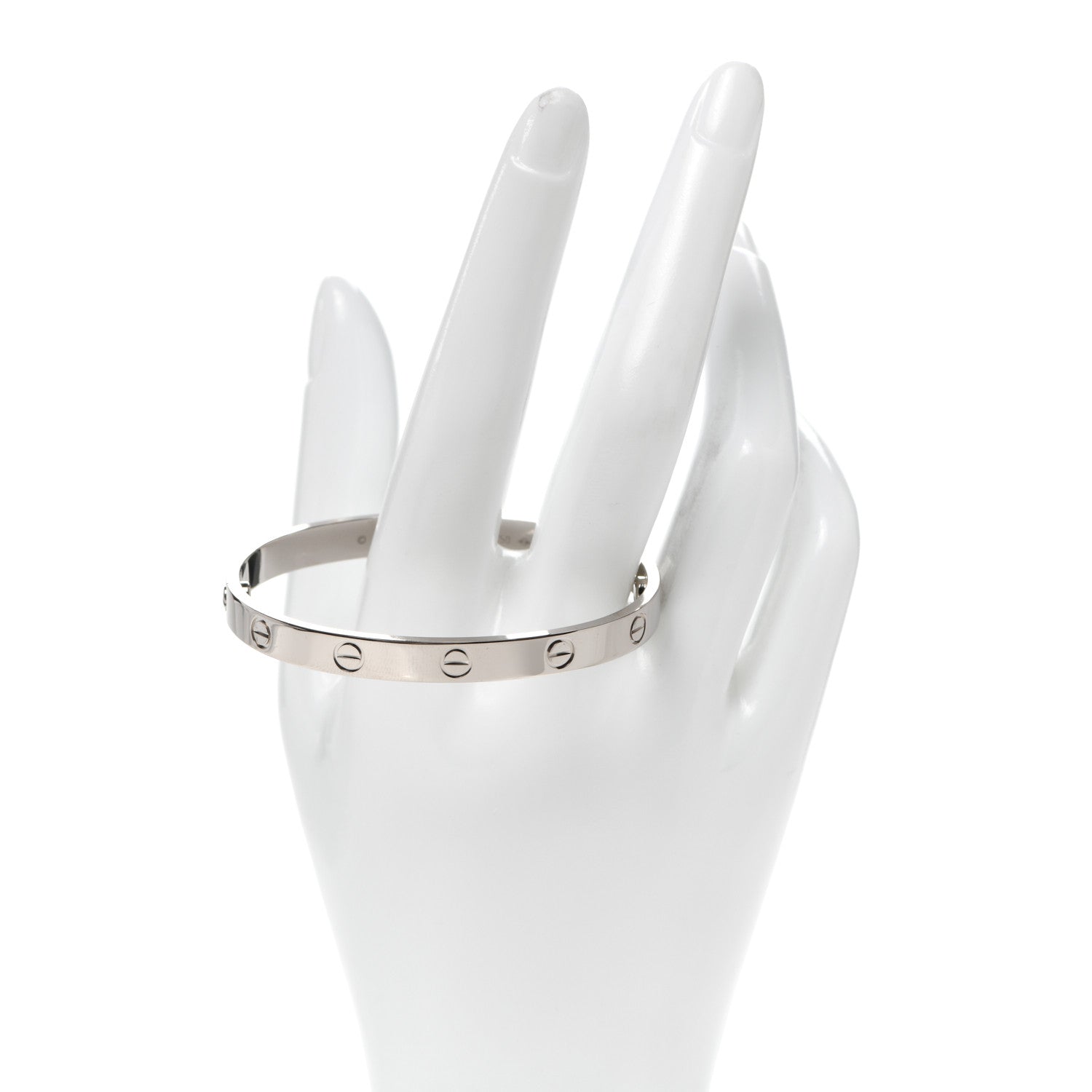 Cartier 18K White Gold LOVE Bracelet 17 2 of 6