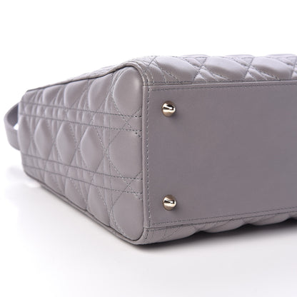 Christian Dior Lambskin Cannage Medium Lady Dior Grey 9 of 15