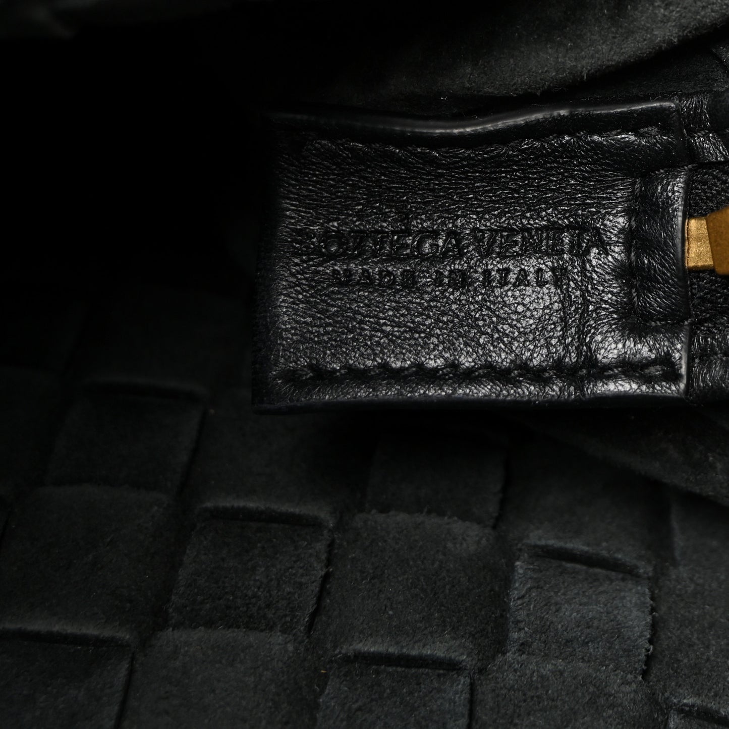 Nappa Intrecciato Small Loop Camera Bag Black
