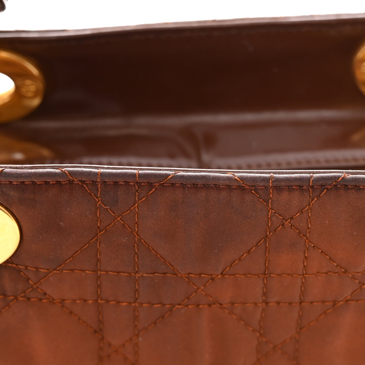 Christian Dior Nylon Cannage Medium Lady Dior Brown 10 of 12