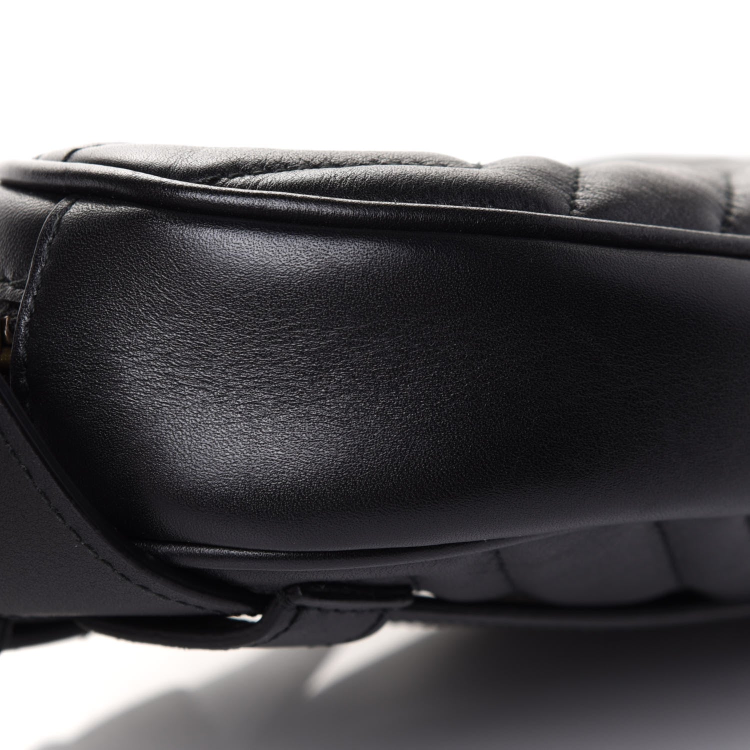 Gucci Calfskin Matelasse GG Marmont Belt Bag 75 30 Black 9 of 10
