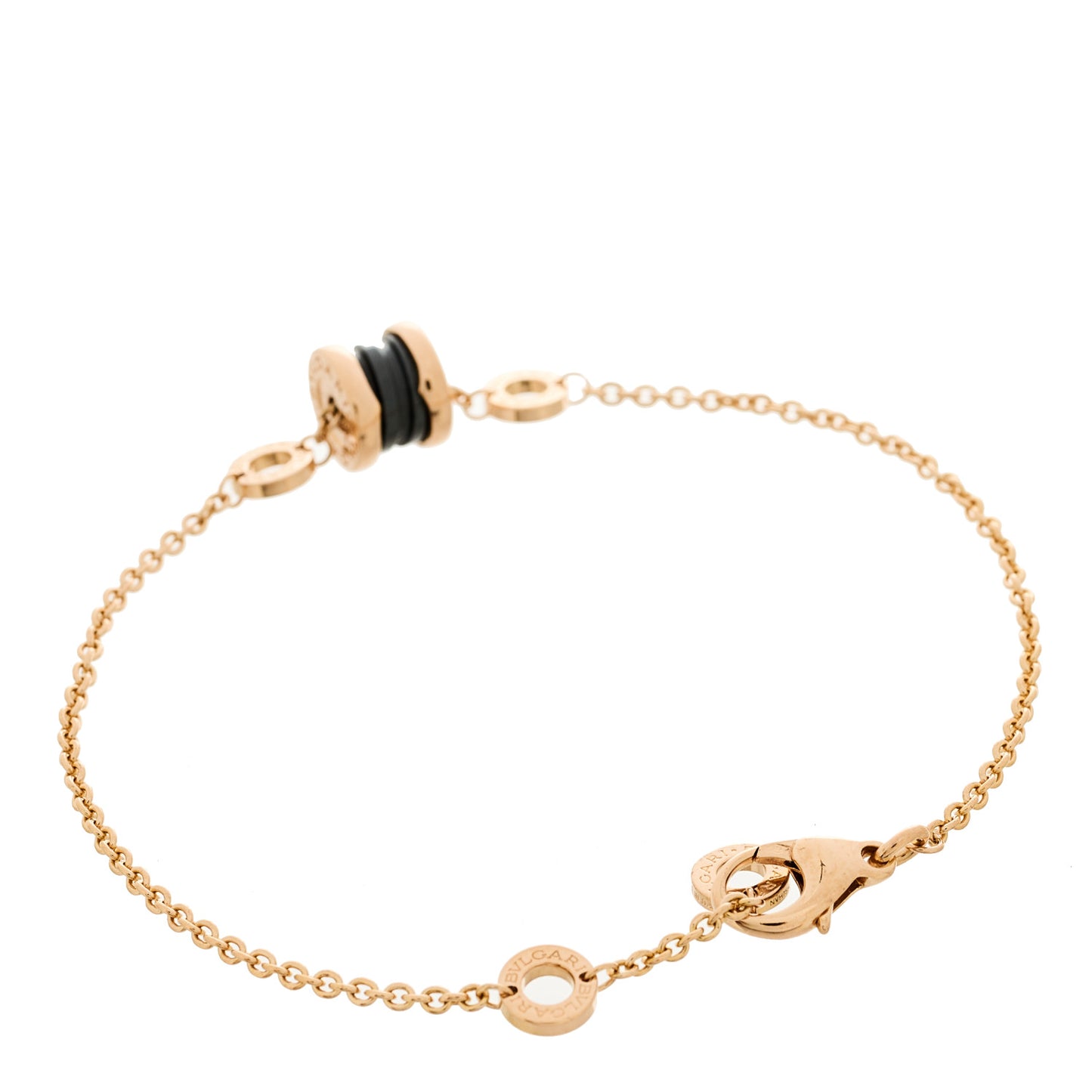 18K Rose Gold Black Ceramic B.Zero1 Bracelet