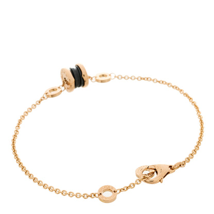 Bulgari 18K Rose Gold Black Ceramic B.Zero1 Bracelet 2 of 4