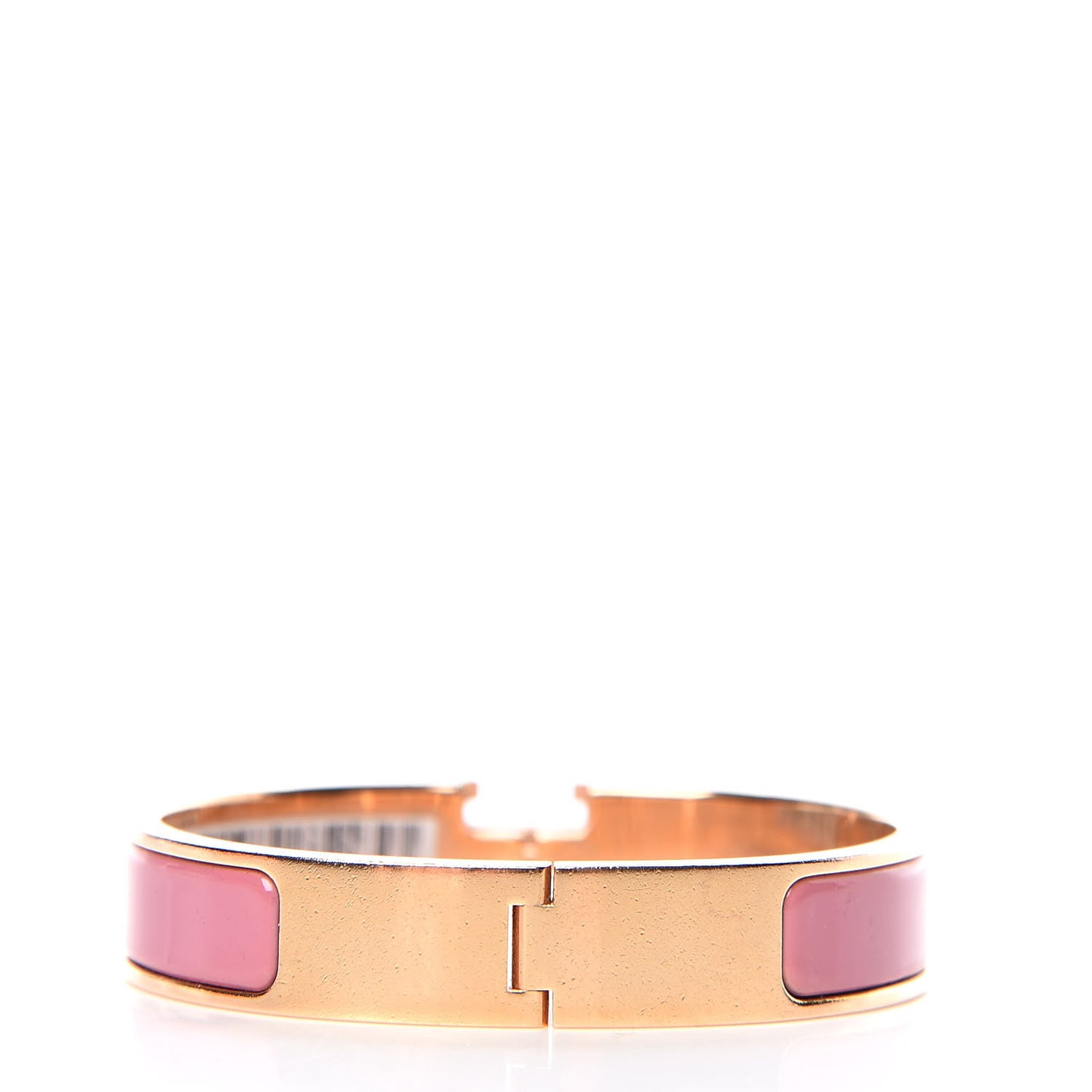 Enamel Narrow Clic Clac H Bracelet PM Rose Velours