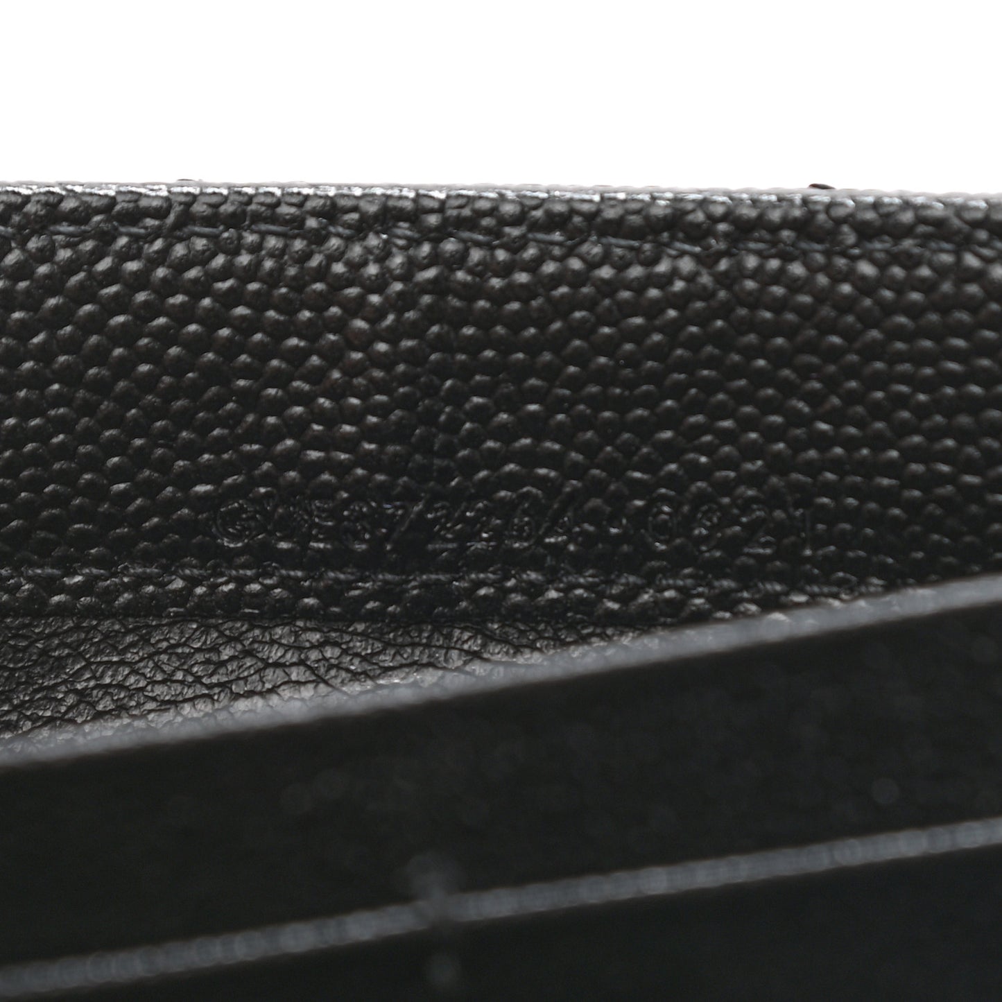 Grain De Poudre Matelasse Chevron Monogram Flap Wallet Black