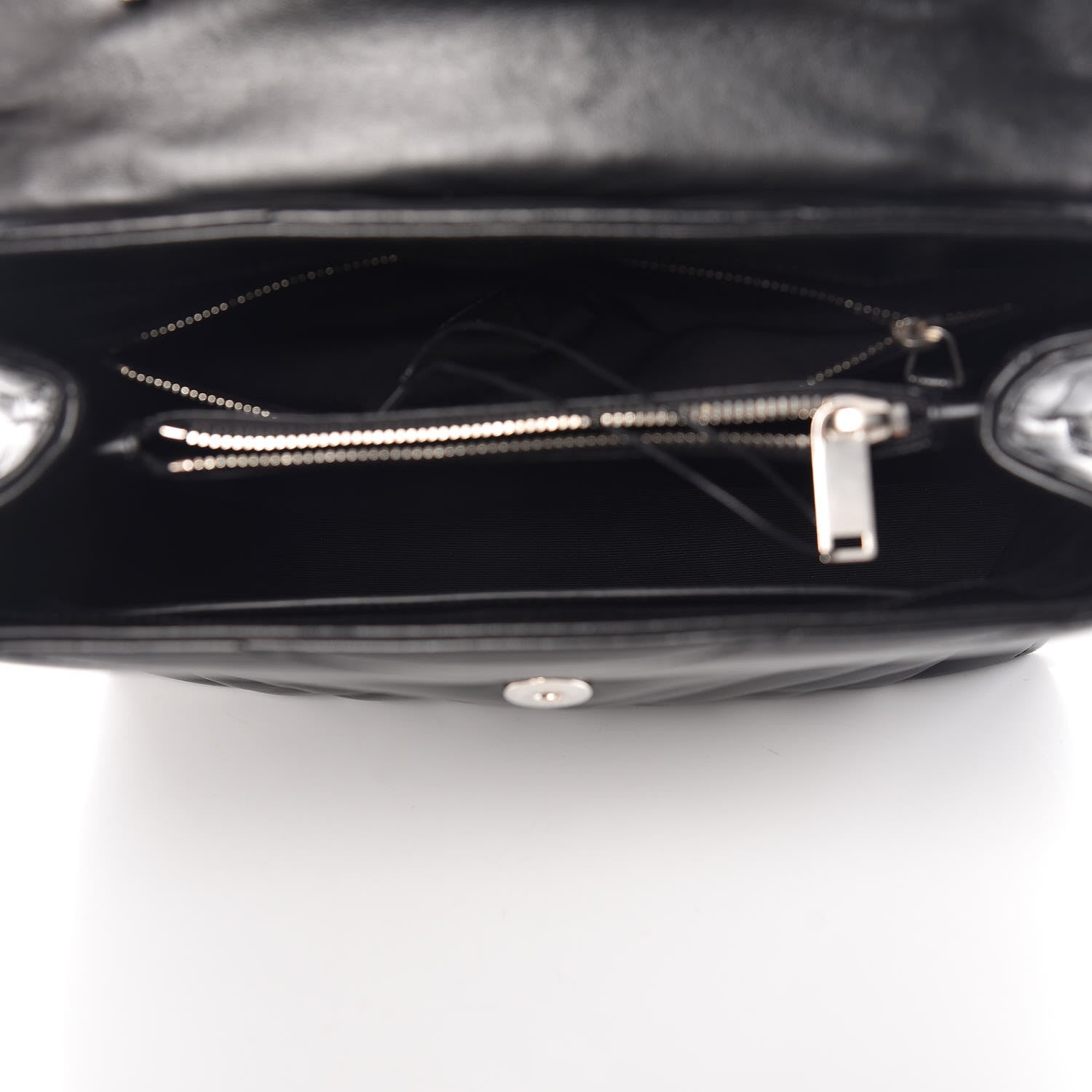 Saint Laurent Calfskin Y Quilted Monogram Medium Loulou Satchel Black 5 of 10