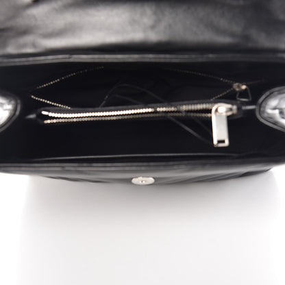 Saint Laurent Calfskin Y Quilted Monogram Medium Loulou Satchel Black 5 of 10