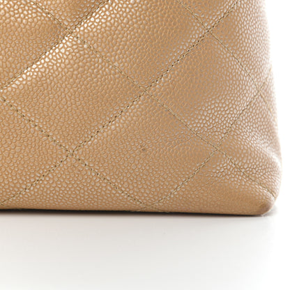 Chanel Metallic Caviar Quilted Shoulder Bag Beige 11 of 11