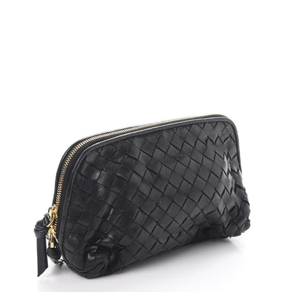 Bottega Veneta Nappa Intrecciato Medium Cosmetic Pouch Bag Black 3 of 11