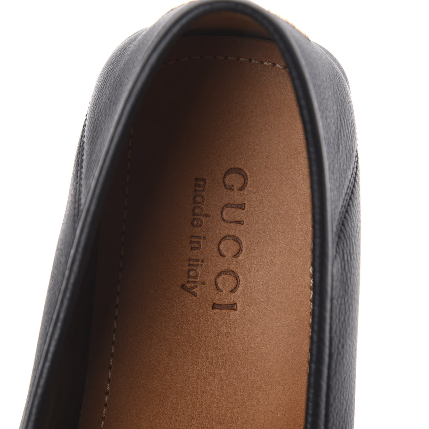 Calfskin Mens Web Sylvie Web Buckle Driver Loafers 9 Black