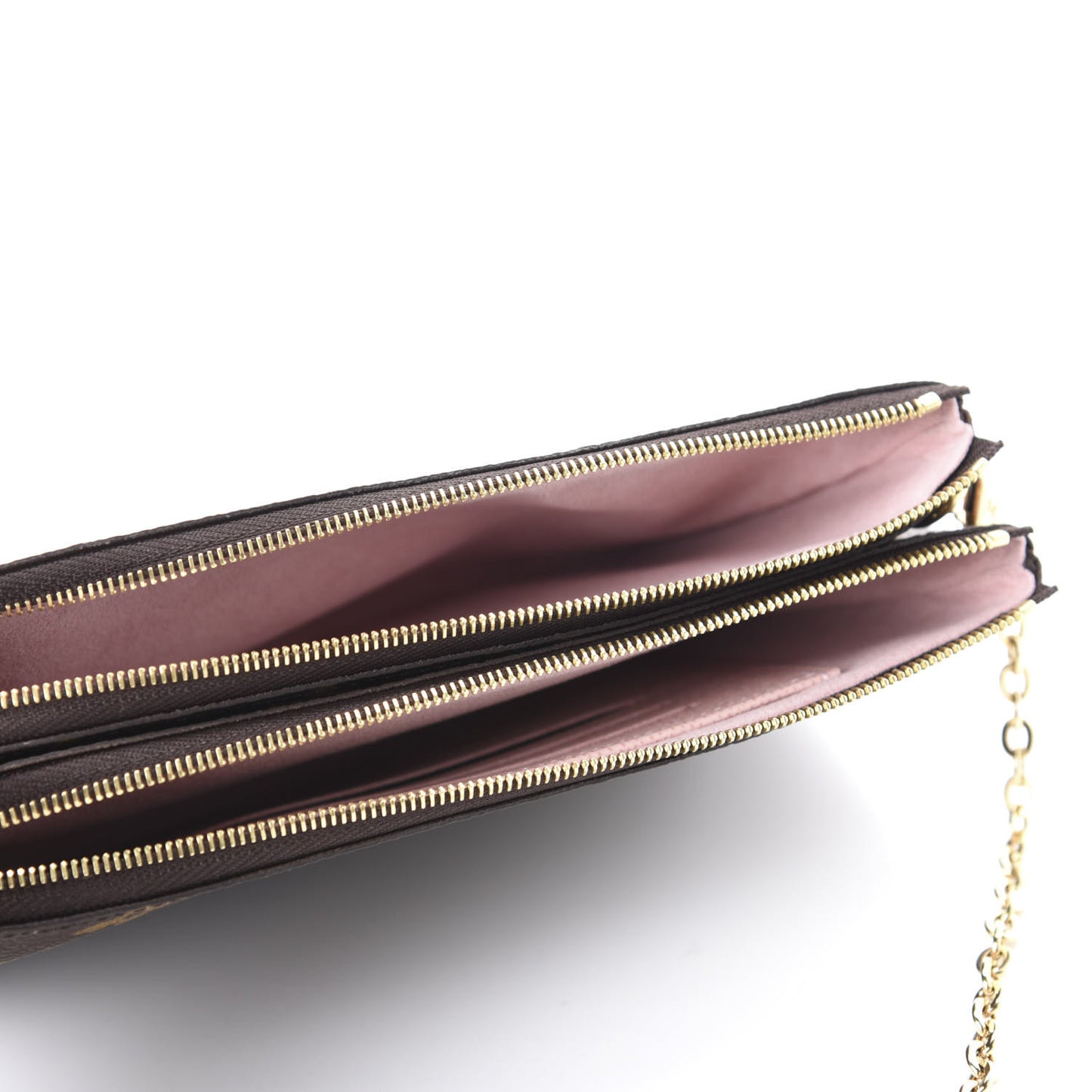 Monogram 2020 Christmas Animation Big Wheel Double Zip Pochette Rose Ballerine