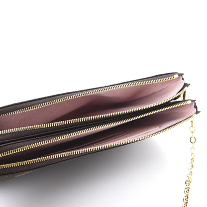 Louis Vuitton Monogram 2020 Christmas Animation Big Wheel Double Zip Pochette Rose Ballerine 5 of 11