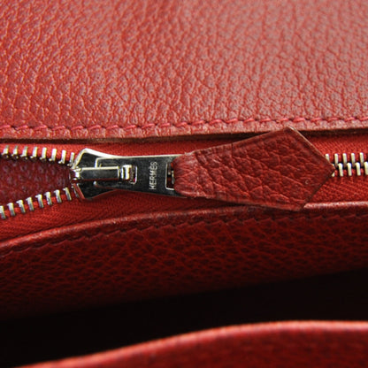 Hermes Clemence BIRKIN 35 Handbag Red - Bleu Red 9 of 12