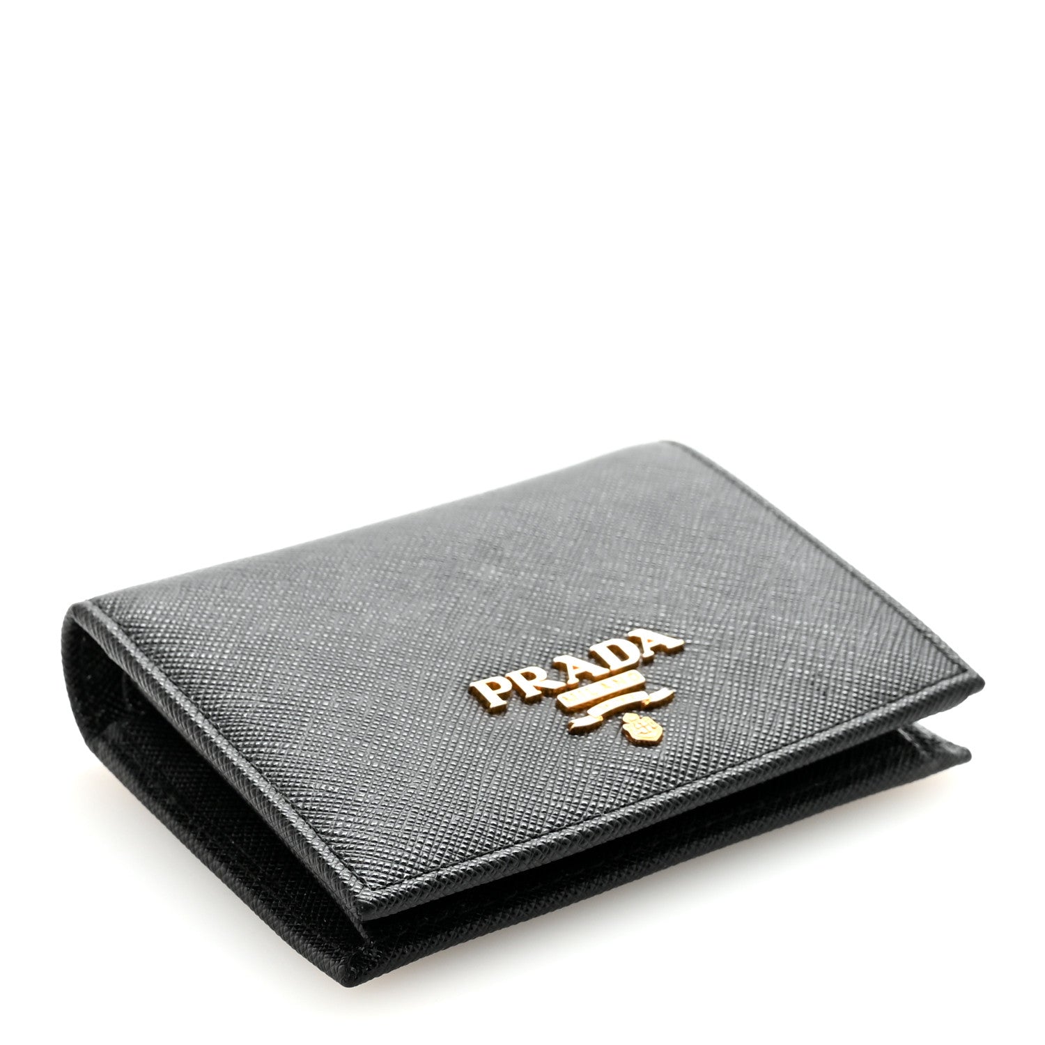 Prada Saffiano Metal Bi-Fold Wallet  Black 4 of 7