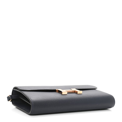 Hermes Evercolor Constance Wallet To Go Bleu Nuit 4 of 11