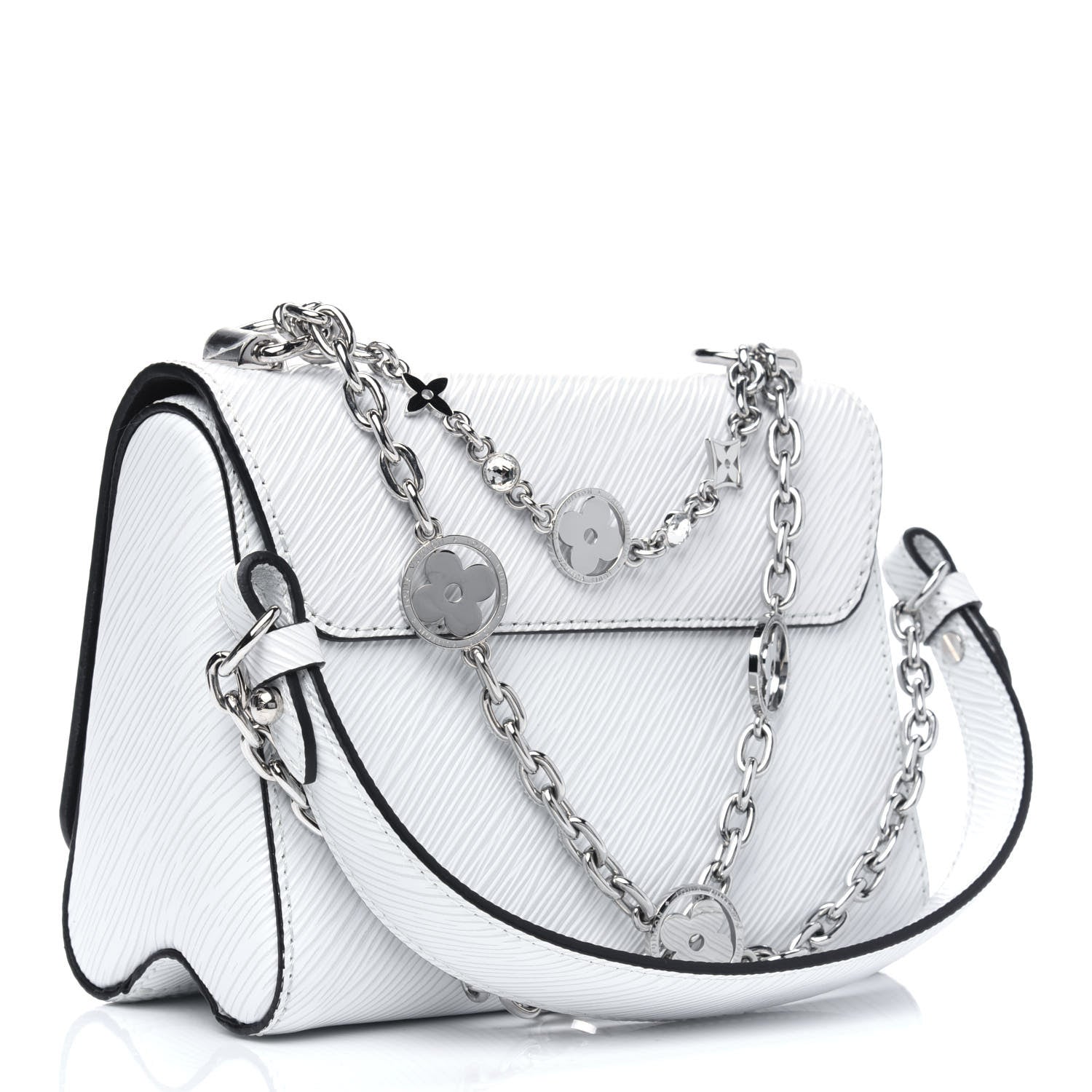 Louis Vuitton Epi Flower Jewels Twist Shoulder Bag PM White 3 of 13