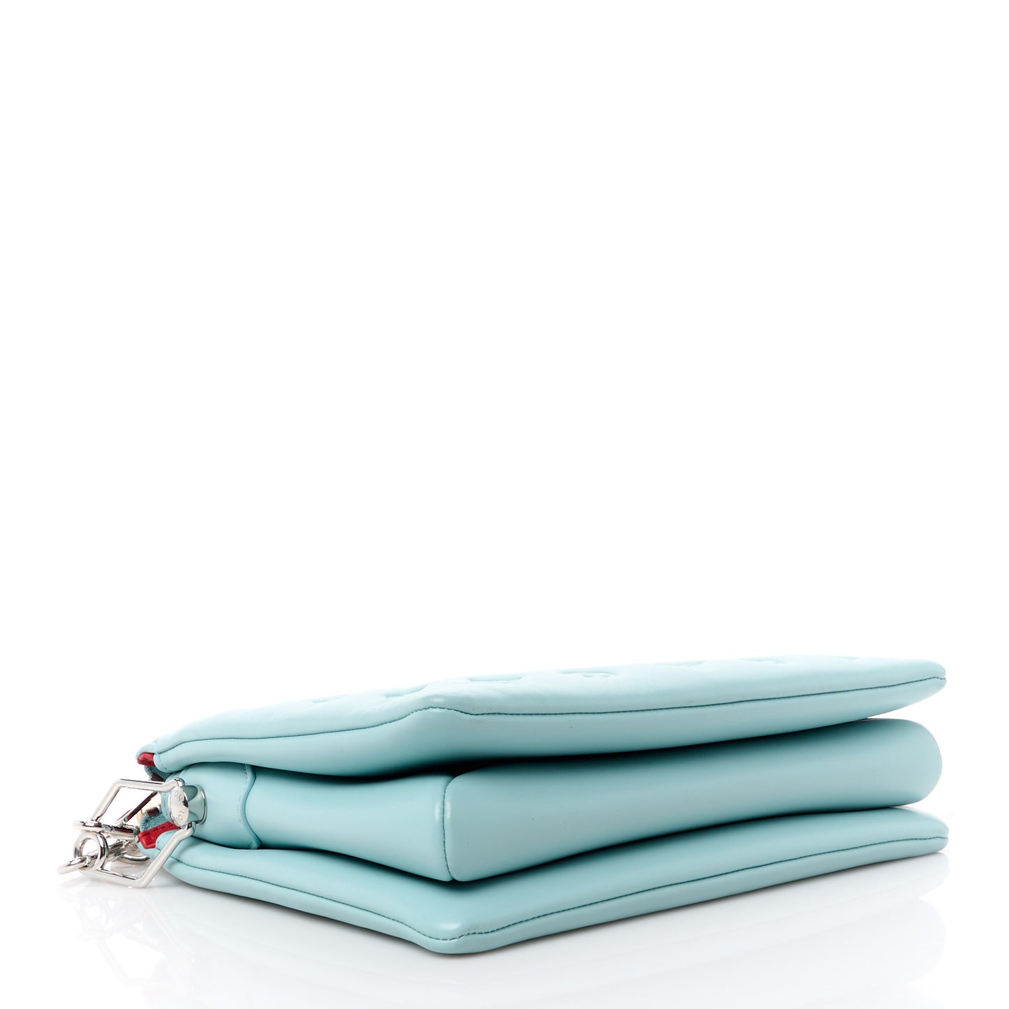 Lambskin Embossed Monogram Coussin PM Bleu