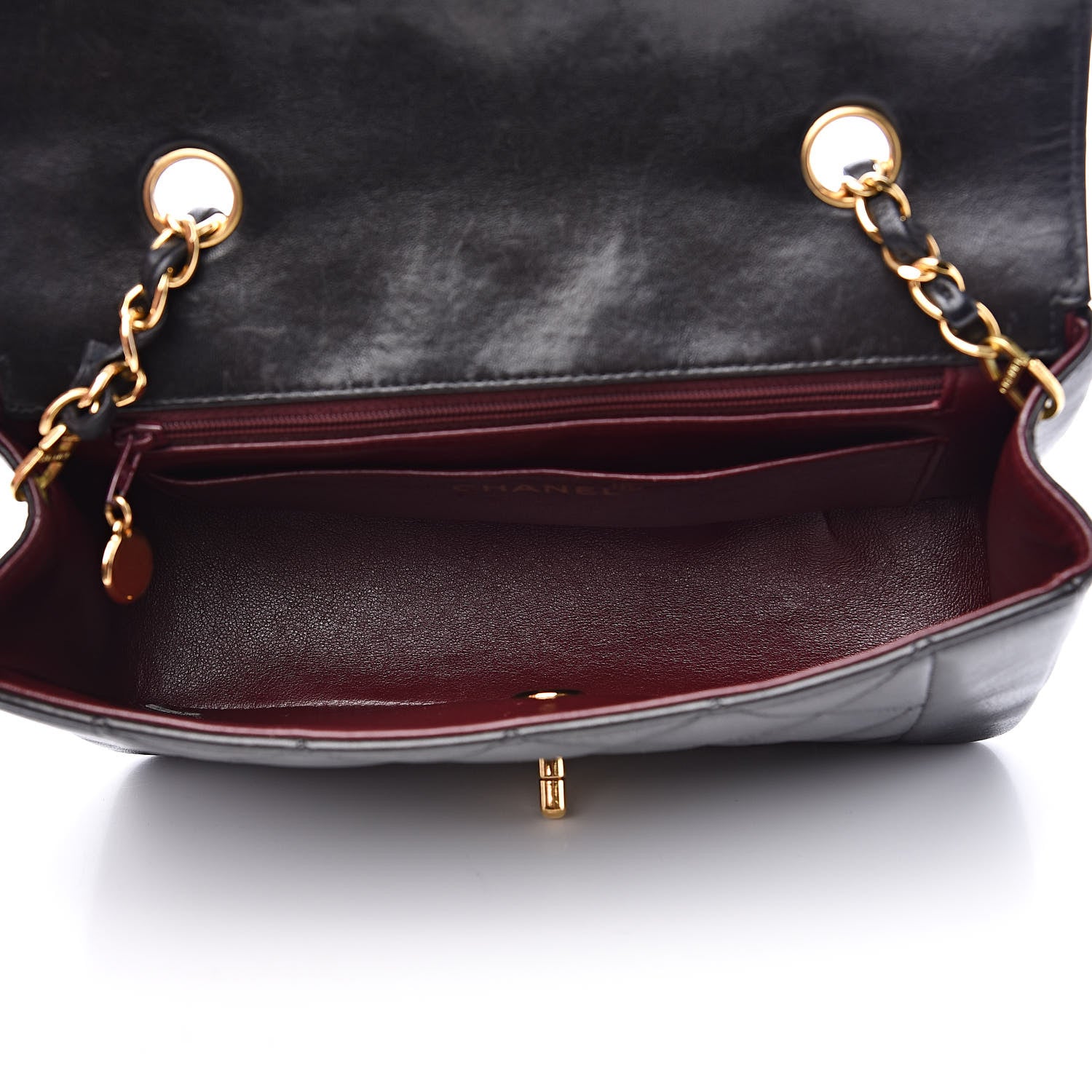 Chanel Lambskin Quilted Small Single Flap Bag Black 5 of 14