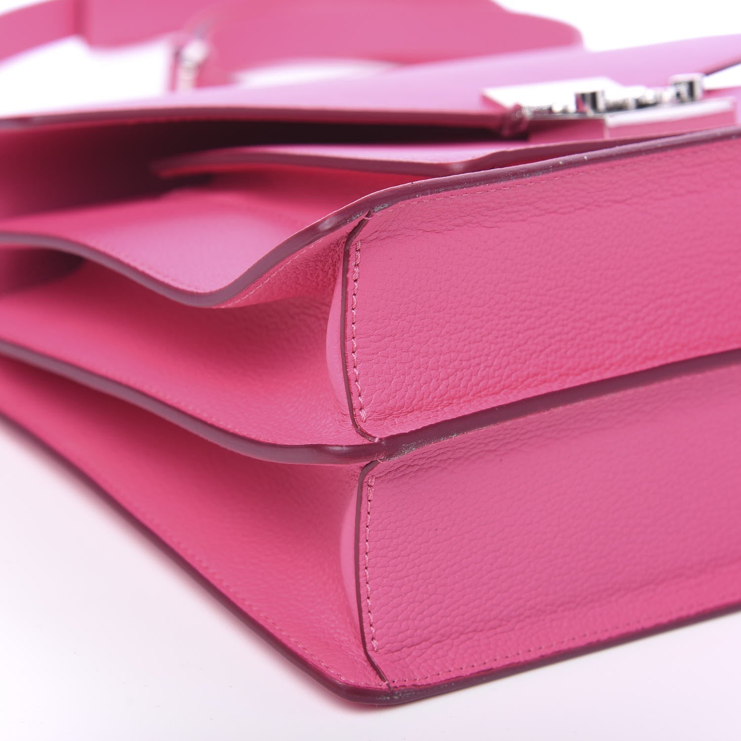 MCM Grained Calfskin Medium Patricia Park Avenue Satchel Sugar Pink 5 of 9