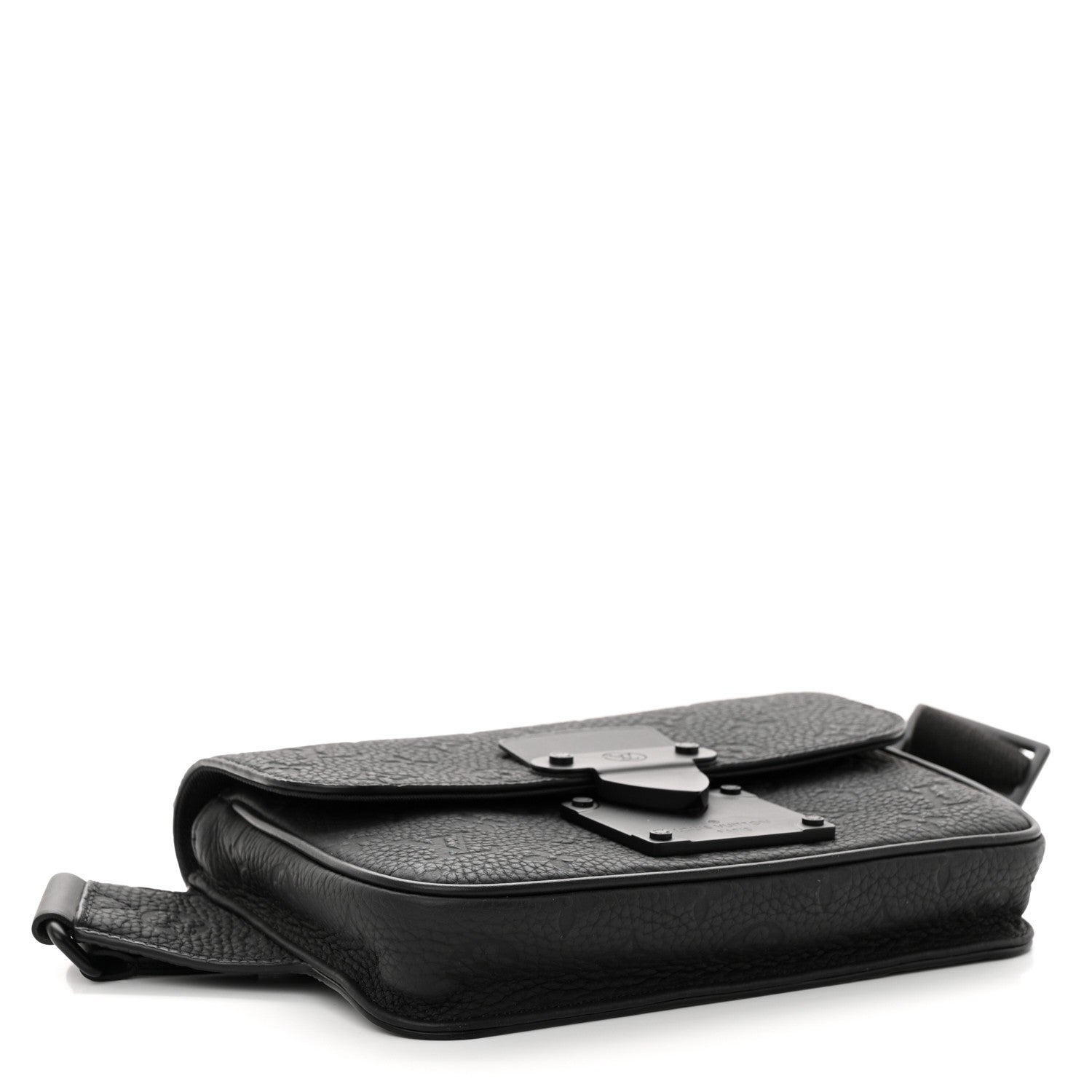 Louis Vuitton Taurillon Monogram S Lock Sling Bag Black 4 of 9