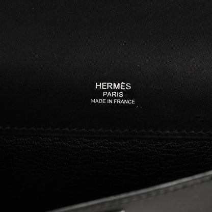 Hermes Box Kelly Cut Clutch Black 9 of 13