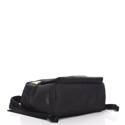 Fendi Nylon Vitello Elite Monster Eyes Rounded Backpack Black Yellow 4 of 11