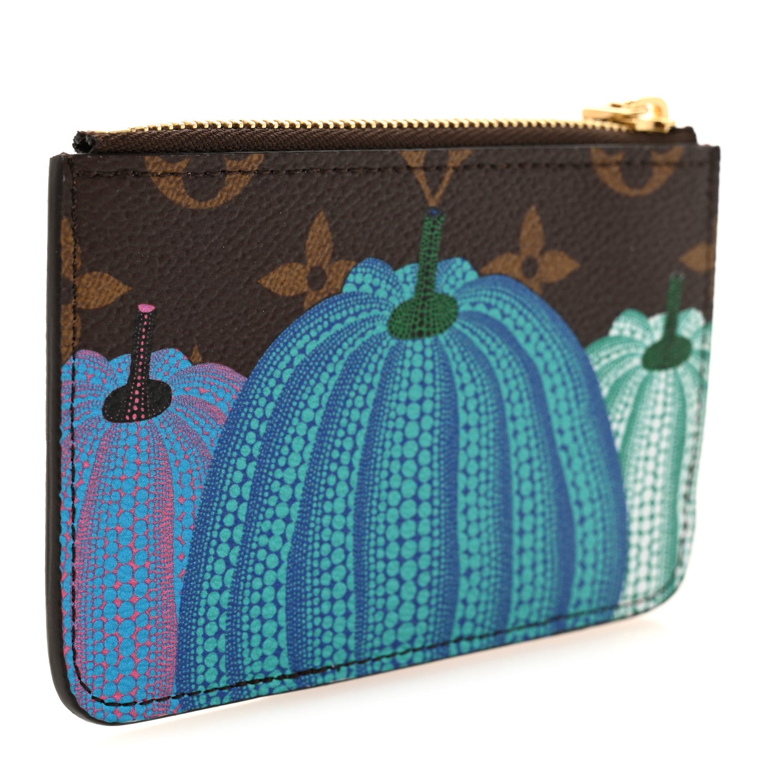 KMRストア 即購入OK LOUIS VUITTON Louis Vuitton LV X YK Monogram Kusama Pumpkin Zipped Romy Card