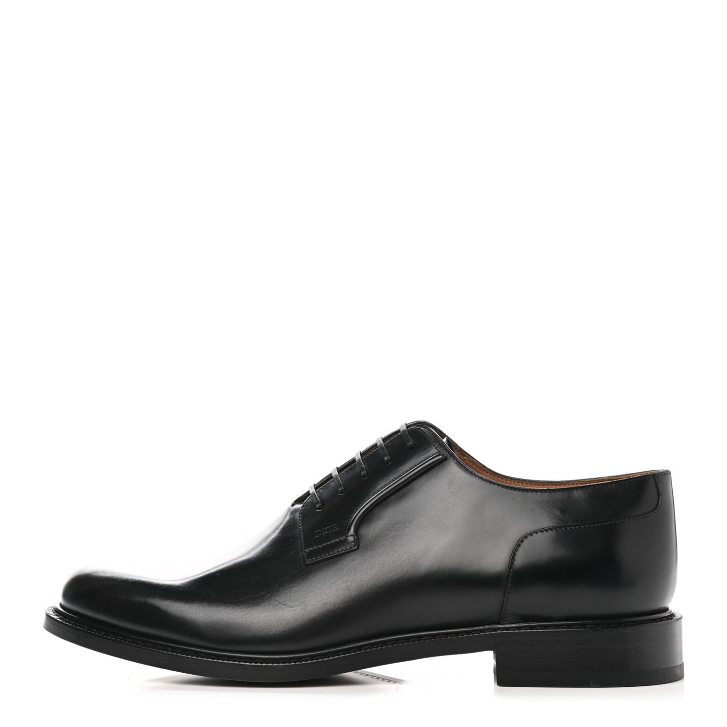 Calfskin Lace Up Oxford Loafers 46 Black
